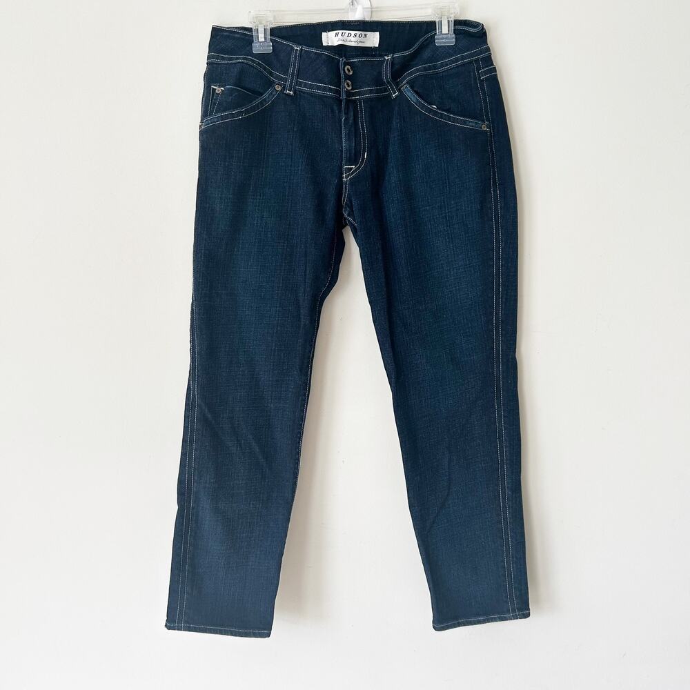 Hudson Flap Pocket Jeans Womens Size 32 Vintage Y2K Made in USA Low Rise Ankle